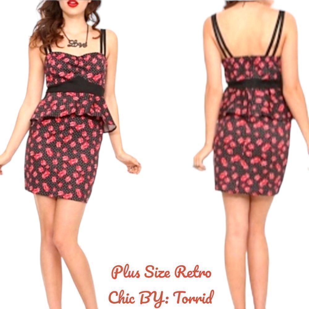 TORRID Retro Chic Dice & Dots Midi Dress. PLUS SIZE 22